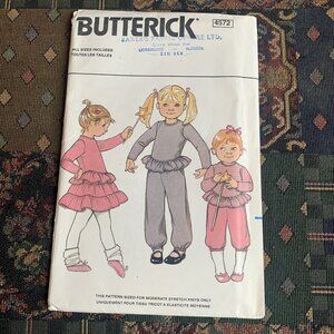 Butterick 4572 Toddler’s Sewing Pattern - Top, Skirt, Pants & Knickers